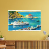 Toile Steamers Catalina et Avalon à Pier et Casino (Insitu(Salon))