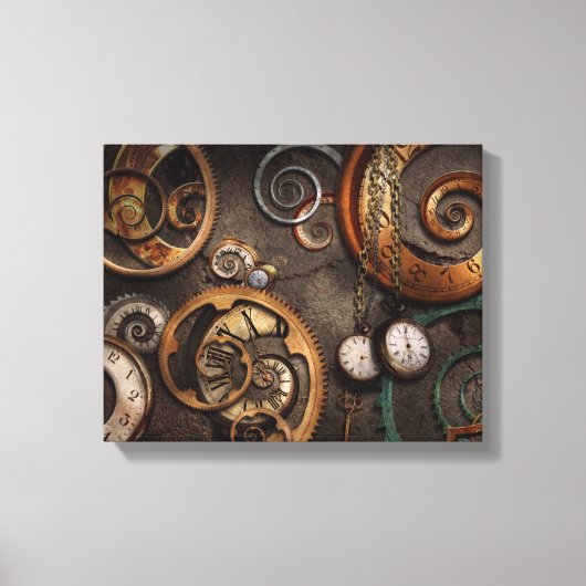Toile Steampunk - Abstrait - Le temps est compliqué (Recto)