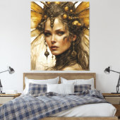 Toile Steampunk Bee Insect Tapisserie femme (Insitu(Chambre))