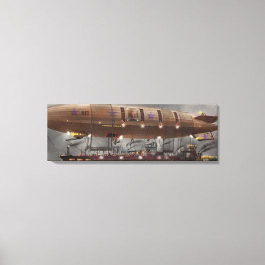 Toile Steampunk - Blimp - Airship Maximus (Recto)