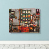 Toile Steampunk - Café - La machine à café de l'entrepri (Insitu (Plancher de Bois))