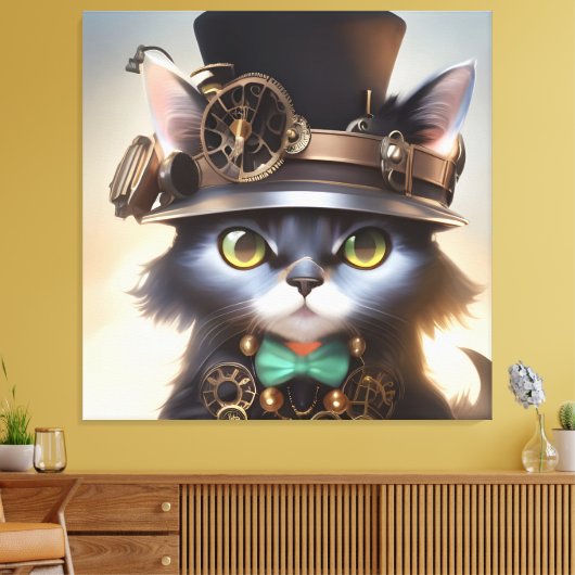 Toile Steampunk Kitten (Insitu(Salon))