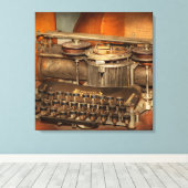 Toile Steampunk - L'histoire de la dactylographie (Insitu (Plancher de Bois))