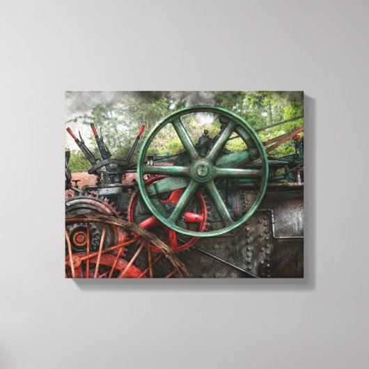 Toile Steampunk - Machine - Transport du futur (Recto)