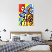 Toile Steampunk mignonne fille et ami de machine (Insitu(Chambre))