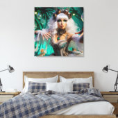 Toile Steampunk Victorian Futuristic Green Dancer (Insitu(Chambre))