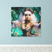 Toile Steampunk Victorian Futuristic Green Dancer (Insitu (Plancher de Bois))