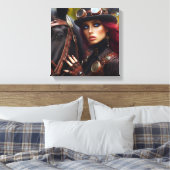 Toile Steampunk Victorian Lady Dark Rider (Insitu(Chambre))