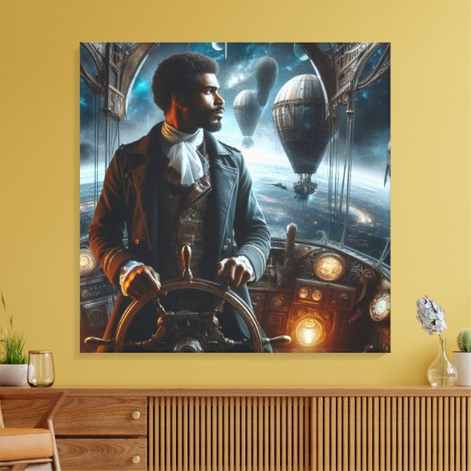 Toile Steampunk Victorian Space Air Captain (Insitu(Salon))