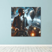 Toile Steampunk Victorian Space Air Captain (Insitu (Plancher de Bois))