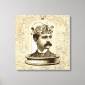 Toile Steampunk victorien horloge cerveau art mécanique (Recto)