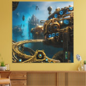 Toile Steampunk ville perdue d'Atlantis (Insitu(Salon))