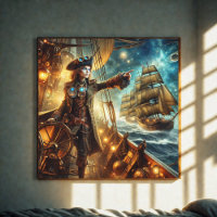 Steampunk Vintage Victorian Ocean Space Pirate