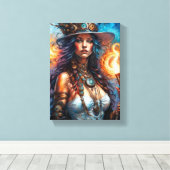 Toile Steampunk Voodoo Queen 1 (Insitu (Plancher de Bois))