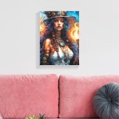 Toile Steampunk Voodoo Queen 1 (Insitu(Salon))