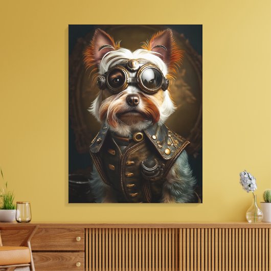 Toile Steampunk Yorkie (Insitu(Salon))