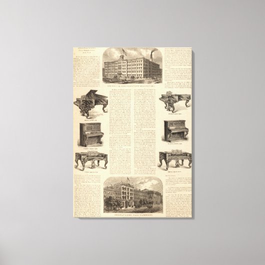 Toile Steinway et fils, Piano Manufacutrants (Recto)