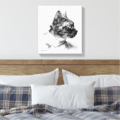 Toile Stella the Grey Cat croquis de charbon de bois (Insitu(Chambre))