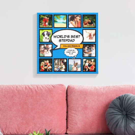 Toile Stepfather, Stepdad 12 Photo Blue Comic Book (Insitu(Salon))