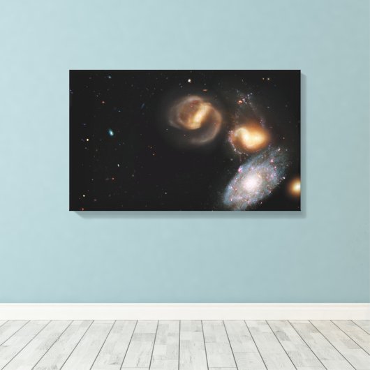 Toile Stephan's Quintet Galaxies (Insitu (Plancher de Bois))