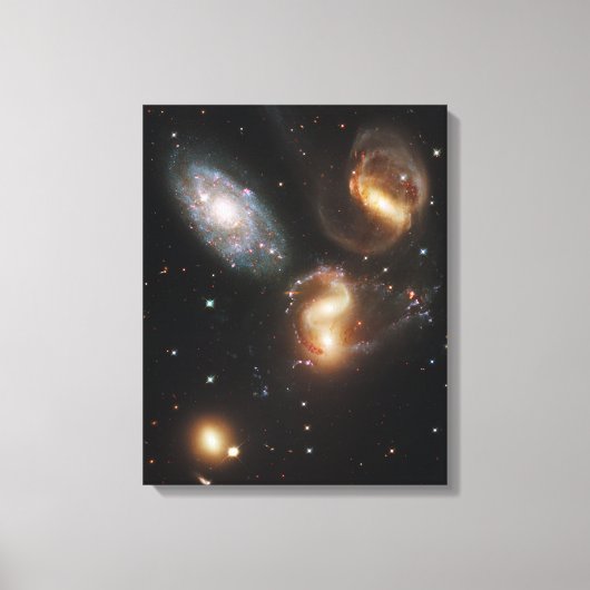 Toile Stephan's Quintet Galaxies (télescope Hubble) (Recto)