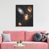 Toile Stephan's Quintet Galaxies (télescope Hubble) (Insitu(Salon))