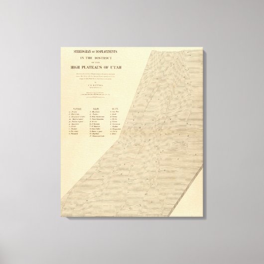 Toile Stéréogramme des déplacements Utah (Recto)