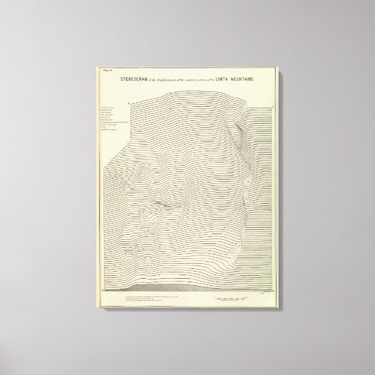 Toile Stéréogramme des monts Uinta (Recto)