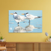 Toile Sternes royales sur la plage (Insitu(Salon))