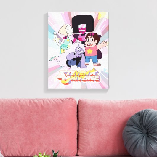 Toile Steven Universe | Crystal Gem Group Huddle (Insitu(Salon))