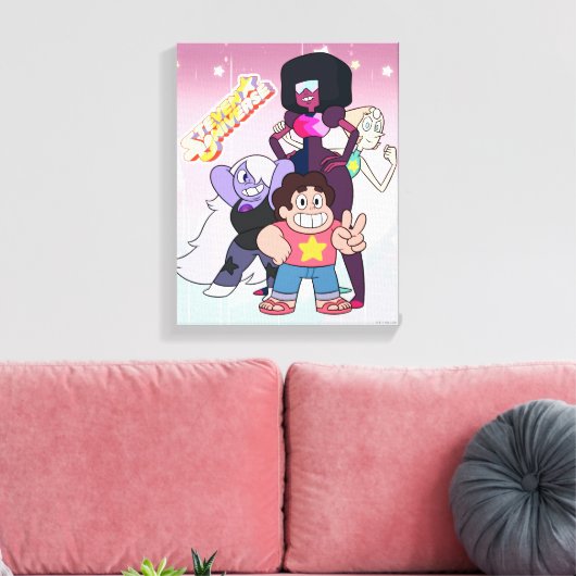 Toile Steven Universe | Pose du groupe Crystal Gem (Insitu(Salon))