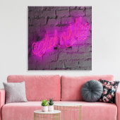 Toile Stick avec moi rose néon signe (Insitu(Salon))