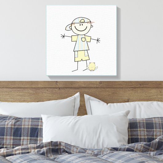 Toile Stick Figure Boy (Insitu(Chambre))