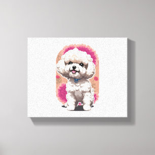 Toile Sticker Hilarious Bichon Frise de race