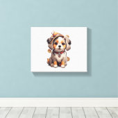Toile Stickers pour chien unique mignons (Insitu (Plancher de Bois))