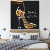 Toile Stiletto et Bar à vin pétillant (Insitu(Chambre))