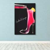 Toile Stiletto et cocktails (Insitu (Plancher de Bois))