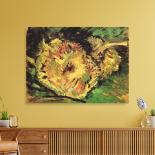 Toile Still Life Two Cut Sunflowers par Vincent van Gogh