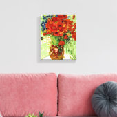 Toile Still Life, Vase with Daisies and Poppies (1890) (Insitu(Salon))