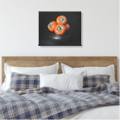 Toile Still Life with Persimmons on Black Background (Insitu(Chambre))