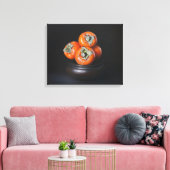 Toile Still Life with Persimmons on Black Background (Insitu(Salon))