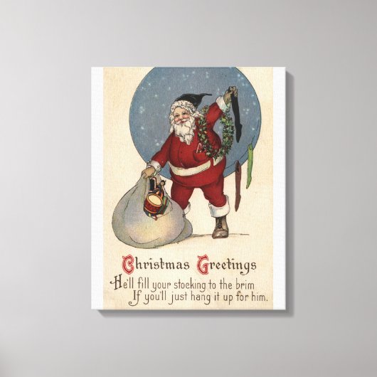 Toile Stockage de remplissage père Noël au bord (Recto)