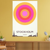 Toile Stockholm, Suède affiche de voyage vintage. (Insitu(Salon))