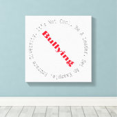 Toile Stop Bullying-Outline by Shirley Taylor (Insitu (Plancher de Bois))