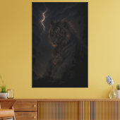 Toile Storm Guardian Tiger & Cub – Dark Fantasy Animal A (Insitu(Salon))