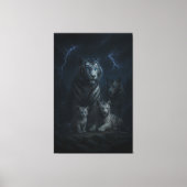 Toile Stormborn White Tiger Family – Thunder Realm Guard (Recto)