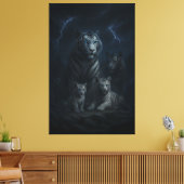 Toile Stormborn White Tiger Family – Thunder Realm Guard (Insitu(Salon))