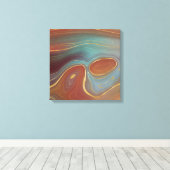 Toile Strata automne | Terra Cotta Turquoise et Gold Aga (Insitu (Plancher de Bois))