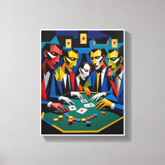 Toile Stratégie de Poker Art Géométrique Abstrait