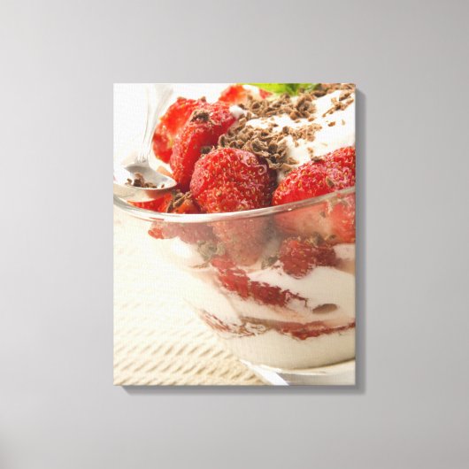 Toile Strawberry Dessert With Fresh Yogurt (Recto)